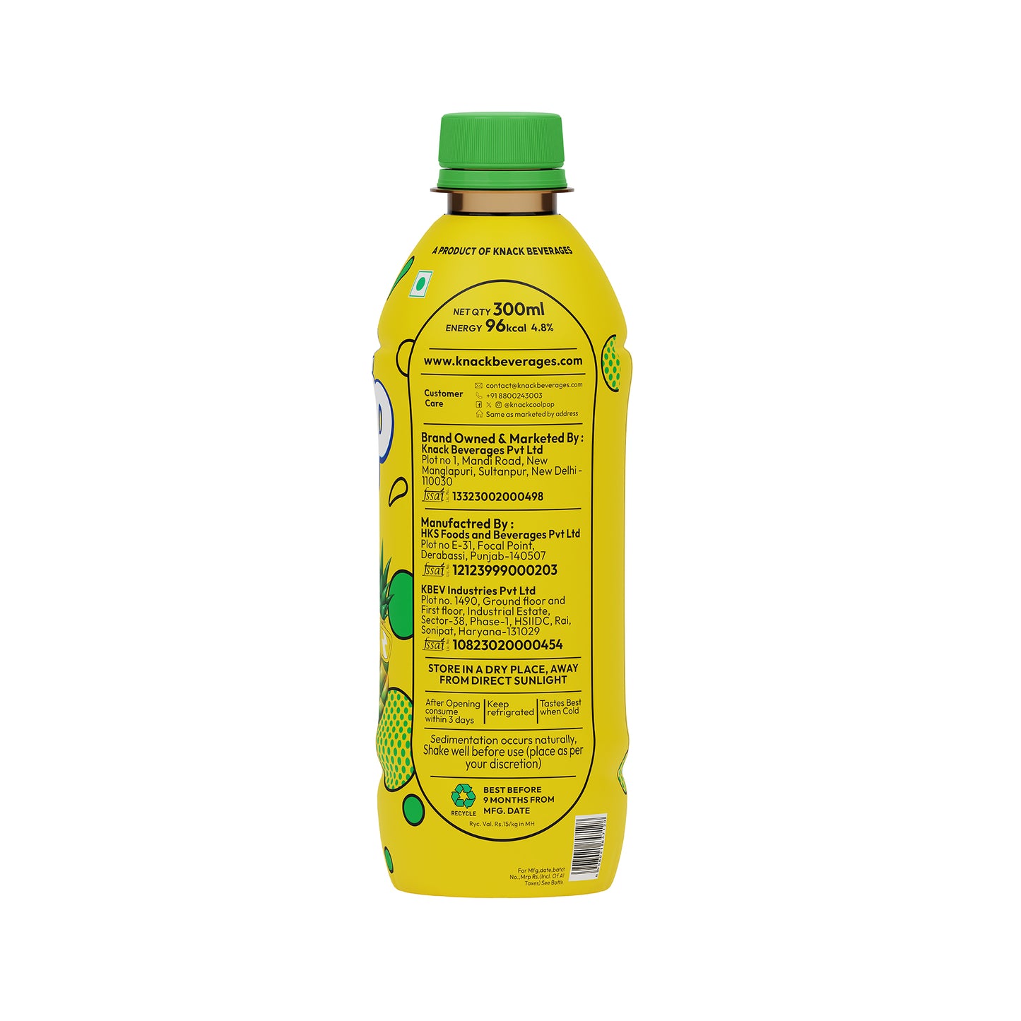 CoolPop Mango Pineapple 300ml (PET Bottles) Pack of 12