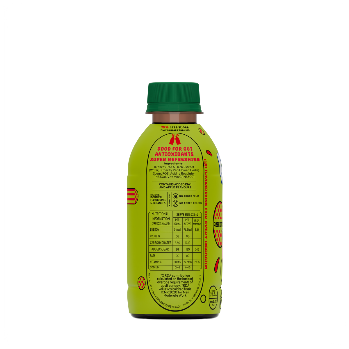 CoolPop Kiwi Apple 225ml Pack of 24 (PET Bottles)