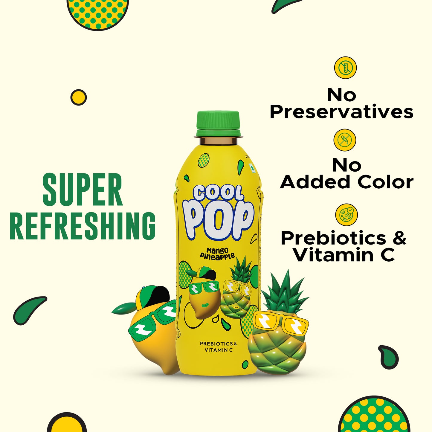 CoolPop Mango Pineapple 300ml Pack of 6 (PET Bottles)