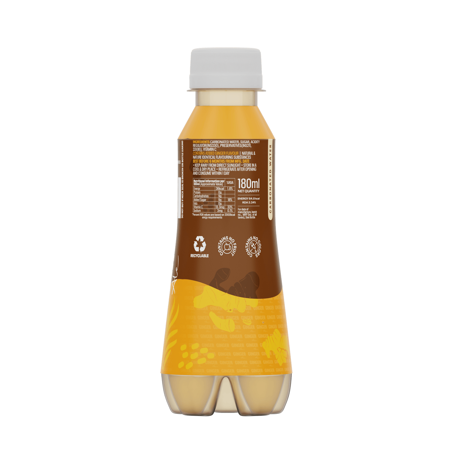 Ginger Ale by Knack 180ml Pack of 24 (PET)