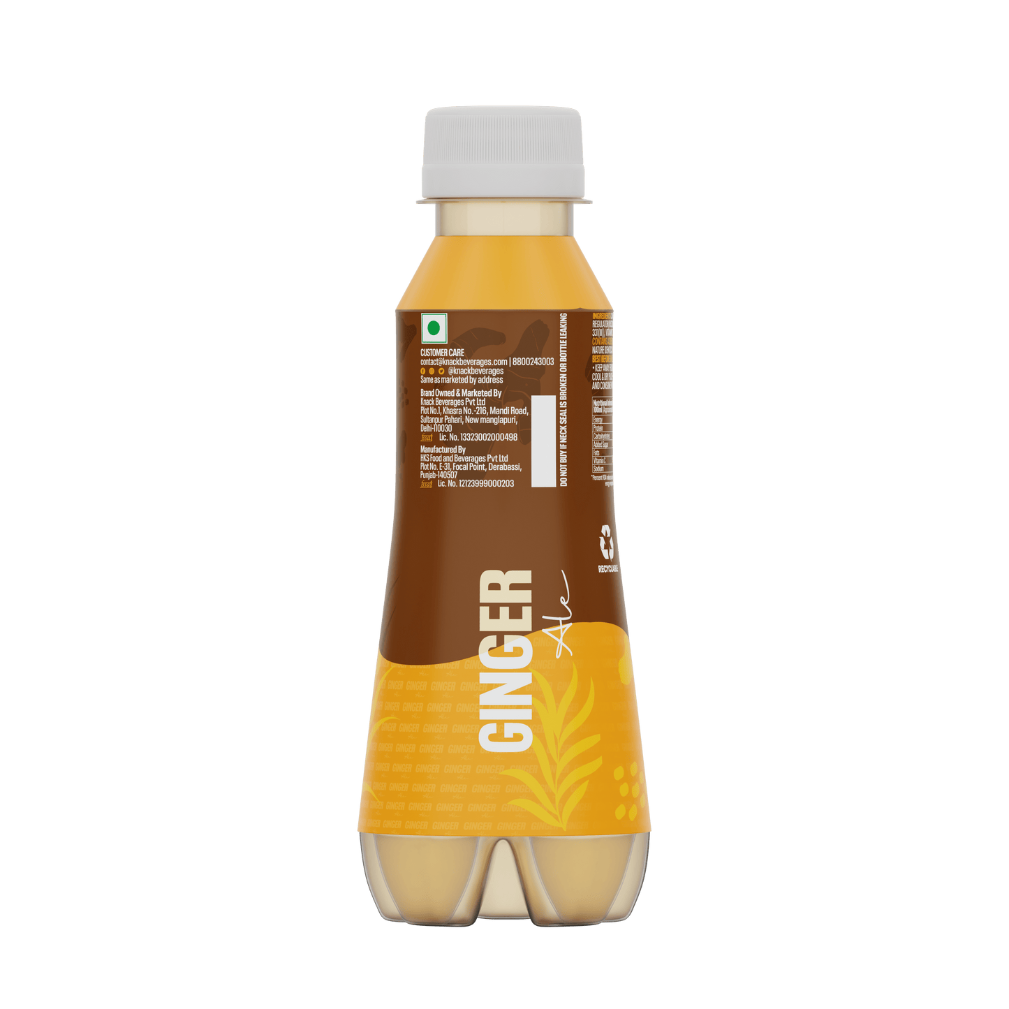 Ginger Ale by Knack 180ml Pack of 24 (PET)