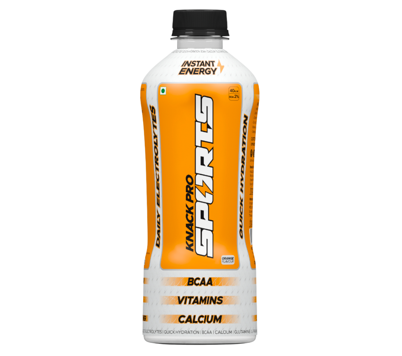 Knack Pro Sports 200ml Pack of 8 (Orange Flavor) PET Bottles