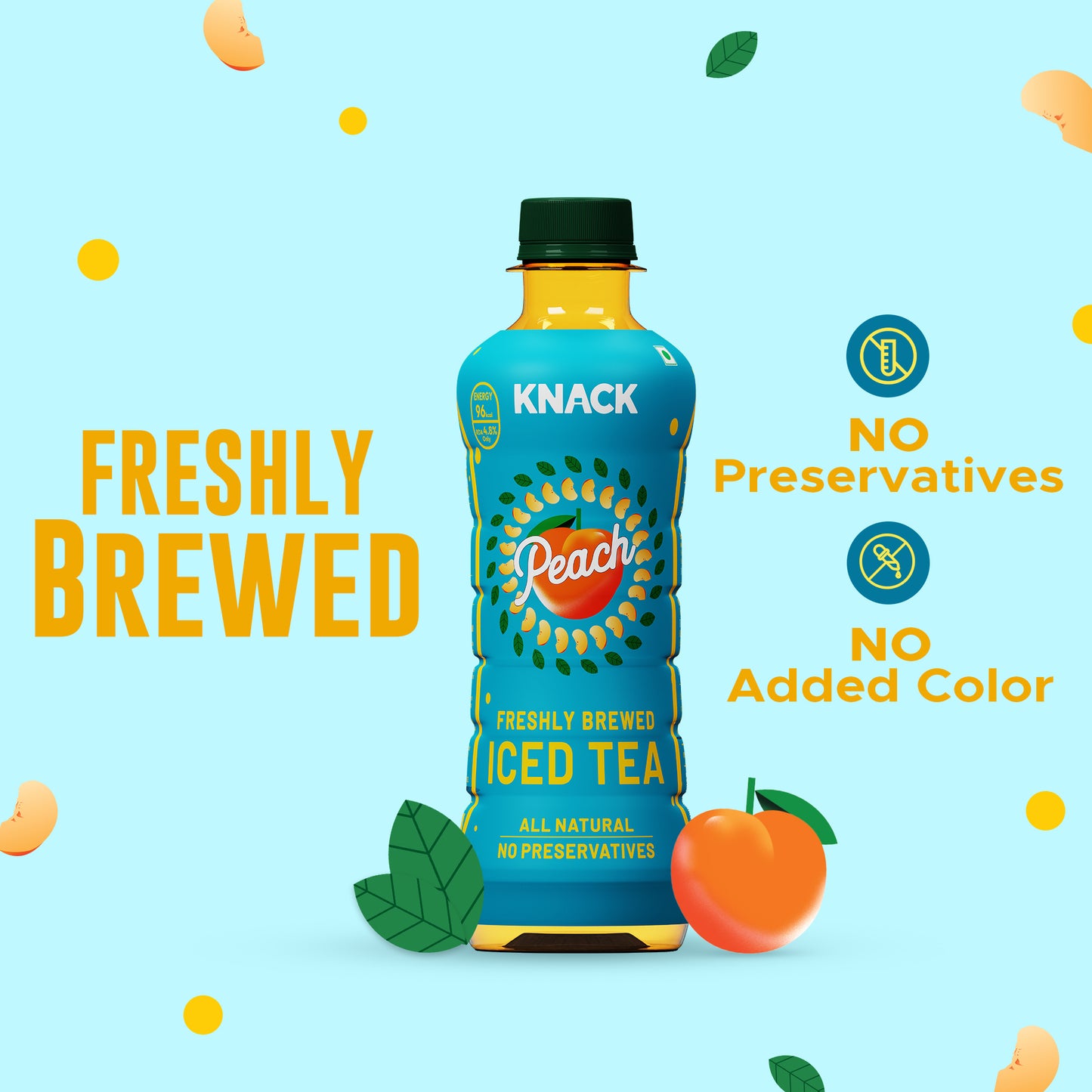 Knack Peach Iced Tea (PET Bottles) 300ml Pack of 12