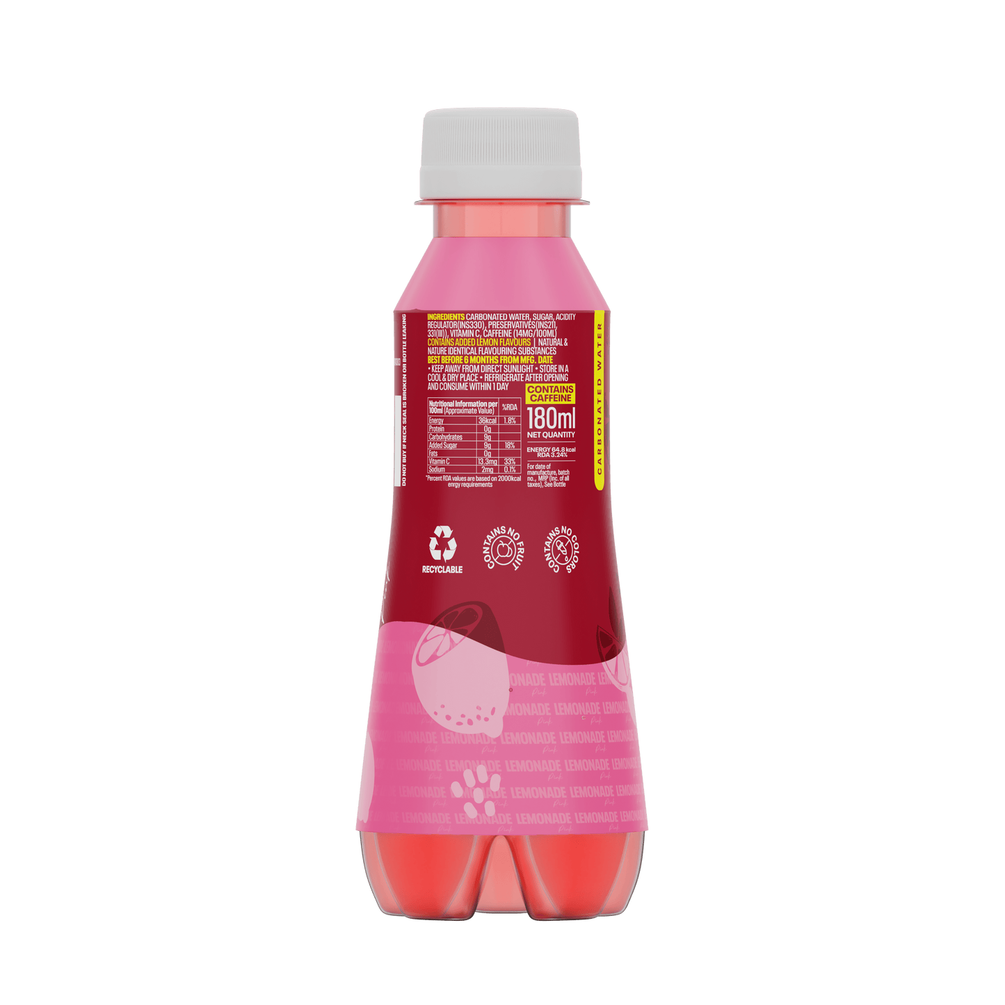 Lemonade Pink by Knack 180ml Pack of 24 (PET)