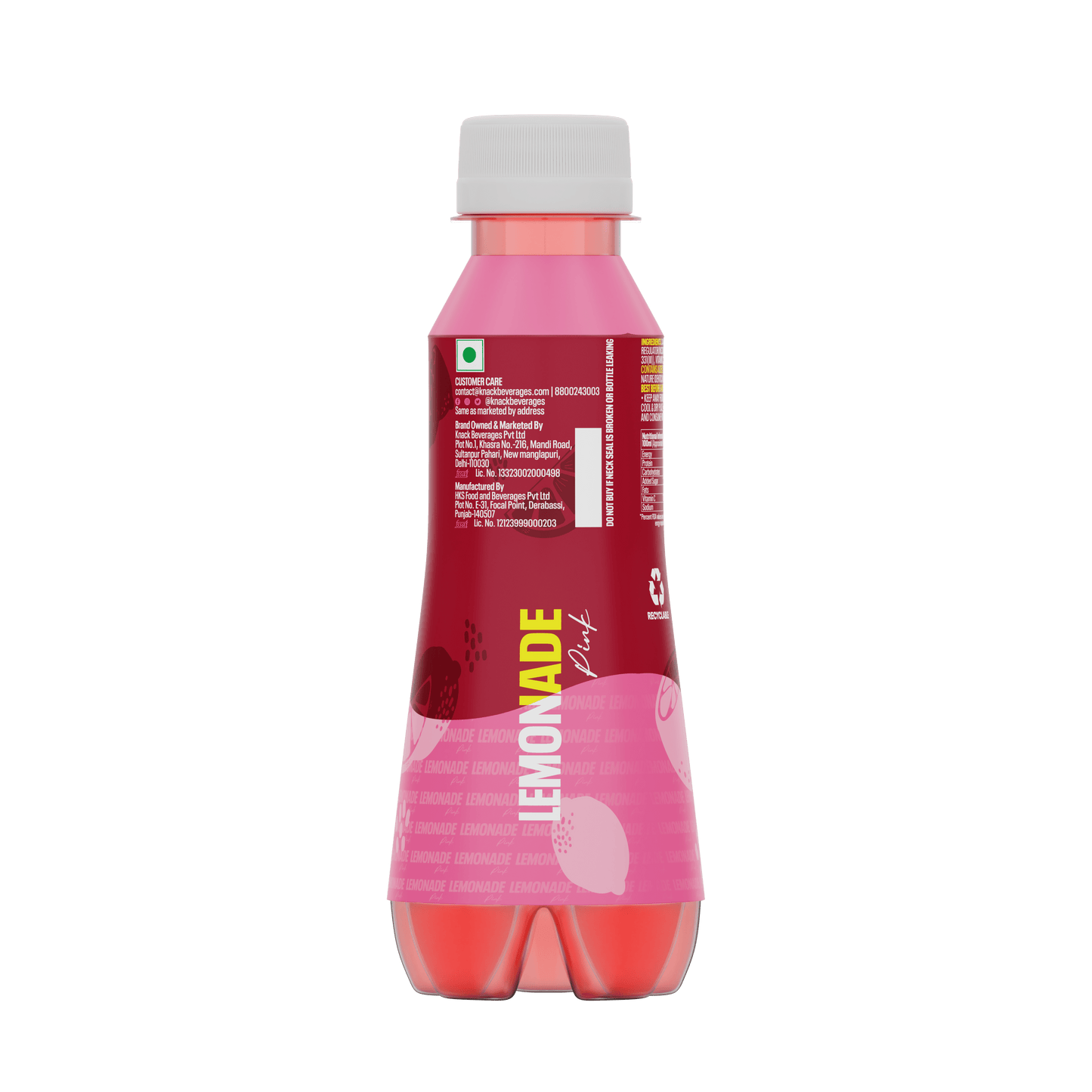 Lemonade Pink by Knack 180ml Pack of 24 (PET)