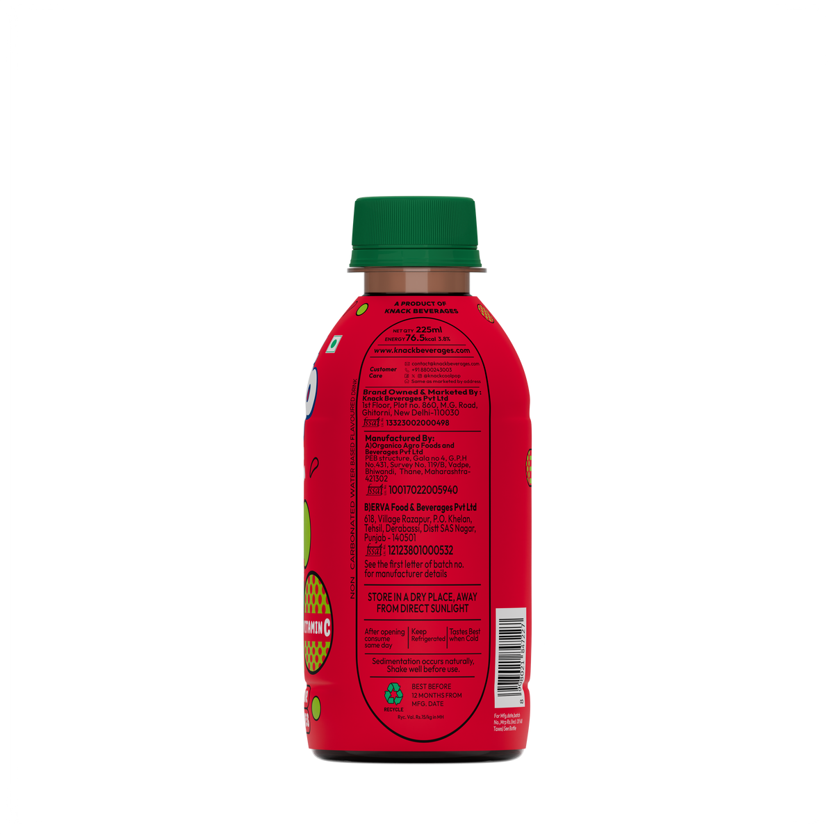 CoolPop Strawberry Watermelon 225ml Pack of 24 (PET Bottles)