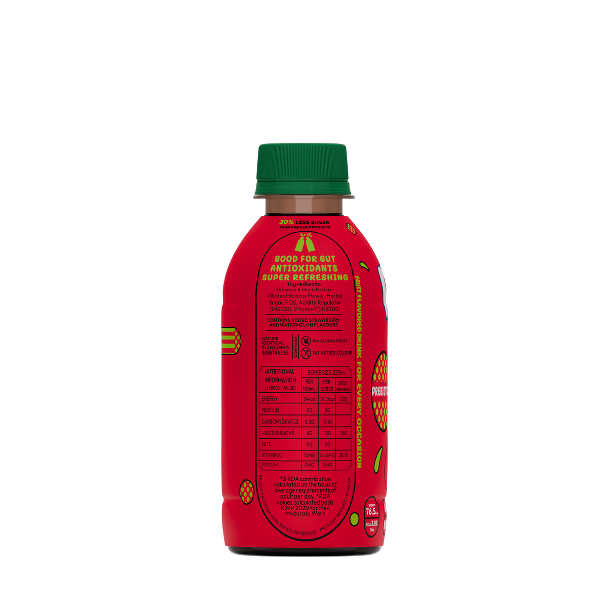 CoolPop Strawberry Watermelon 225ml Pack of 24 (PET Bottles)