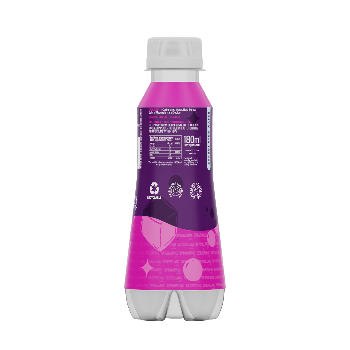 Sparkling Water by Knack 180ml Pack of 24 (PET)