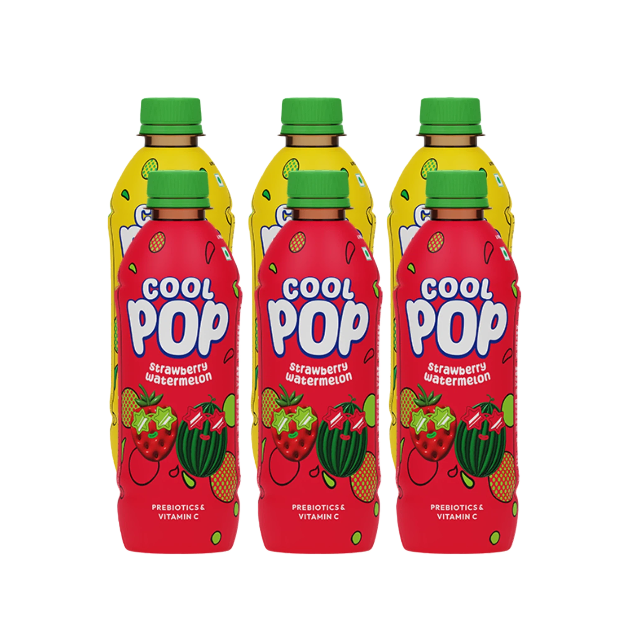 CoolPop Mango Pineapple & Strawberry Watermelon 300ml Pack of 6 (PET Bottles)