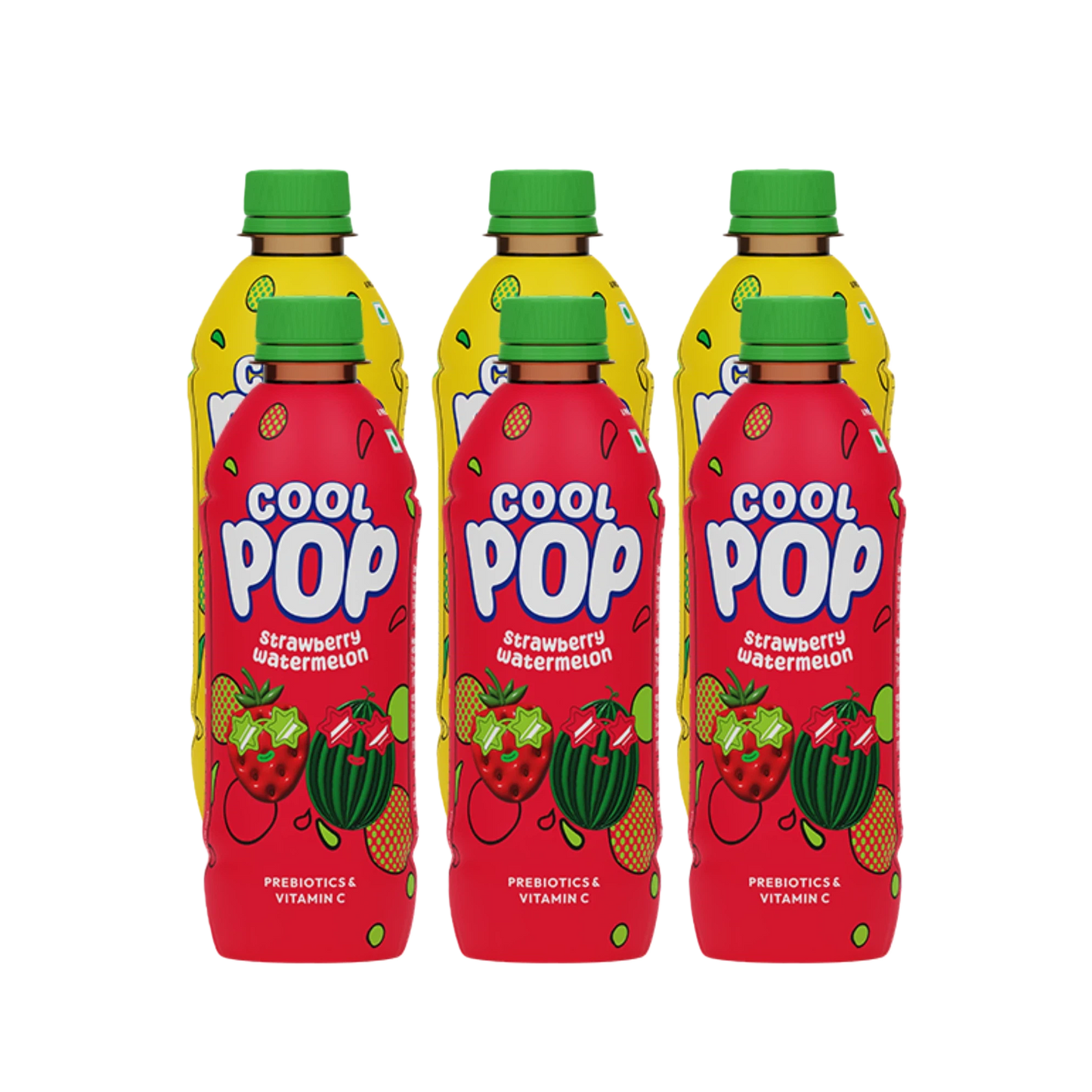 CoolPop Mango Pineapple & Strawberry Watermelon 300ml Pack of 6 (PET Bottles)